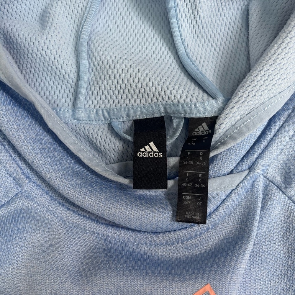 Adidas Clima Warm Baby Blue Hoodie Women’s Size Small - Picture 6 of 12